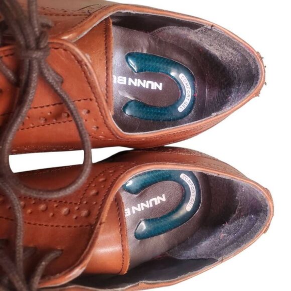 The Nunn Bush Norcross Comfort Gel Cognac Oxford Men's Shoes in size 12W - Picture 4 of 7